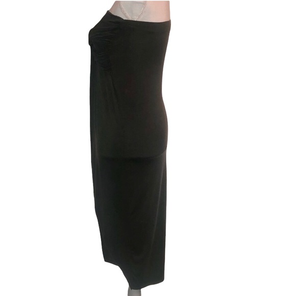 Women’s Strapless Asymmetrical Wrap Dress - Picture 9 of 14
